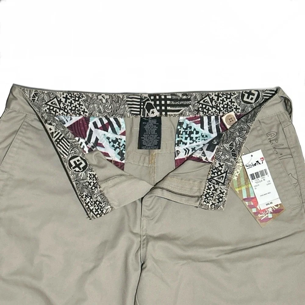 Quiksilver Men's 36 Tan Utility Straight Leg Chinos Pants Pockets Work‎ Casual